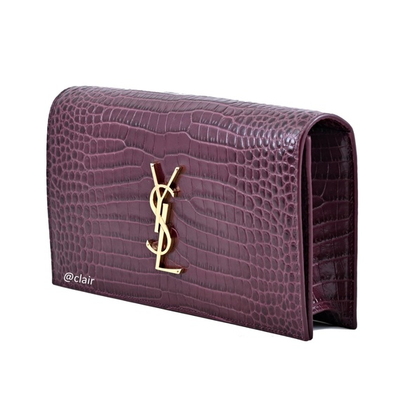 Saint Laurent Handbags - Saint Laurent Monogram Kate Leather Clutch